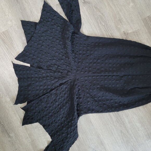 Courtney Washington Textured Black Flared Maxi Skirt - Picture 8 of 11